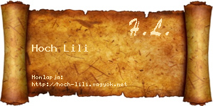 Hoch Lili névjegykártya